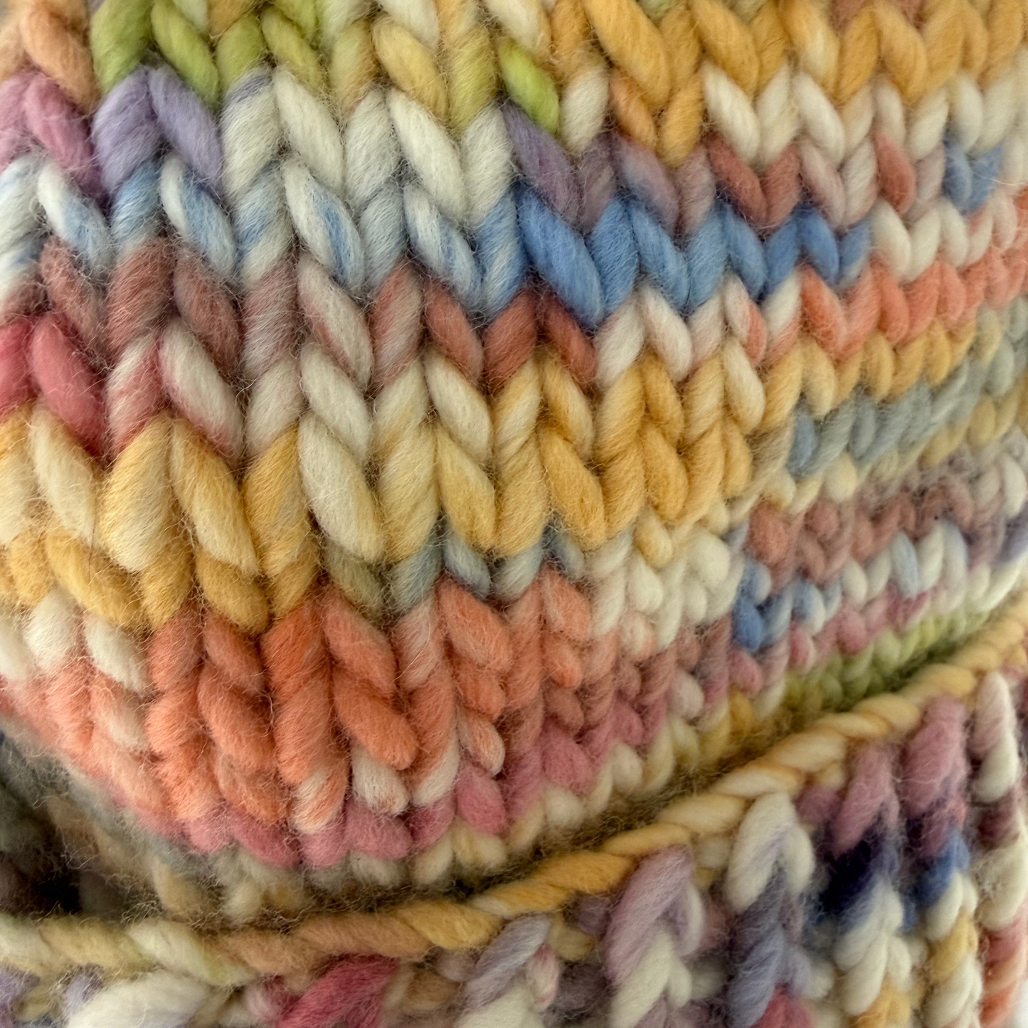 Rainbow Chunky Knit Beanie