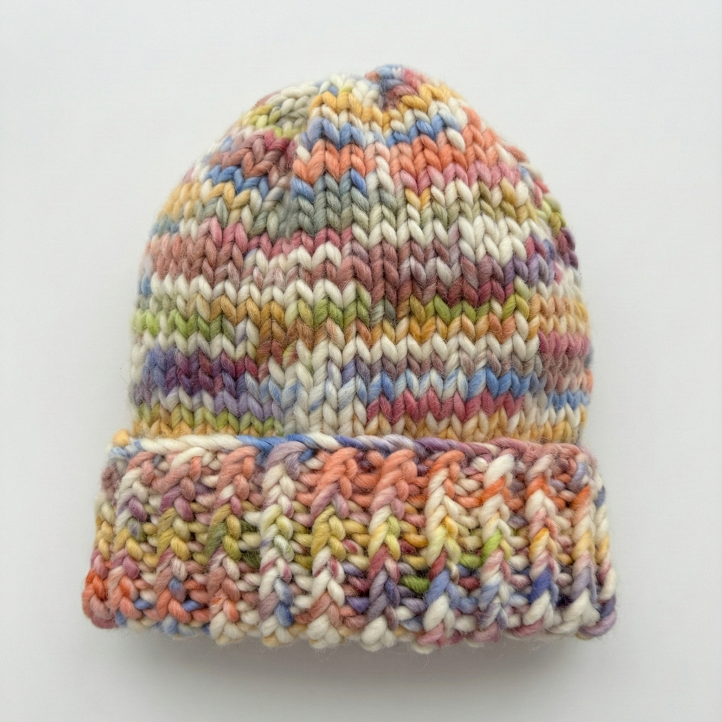 Rainbow Chunky Knit Beanie