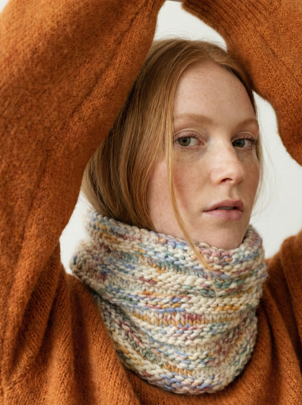 Autumn Mist Chunky Knit Neck Cowl