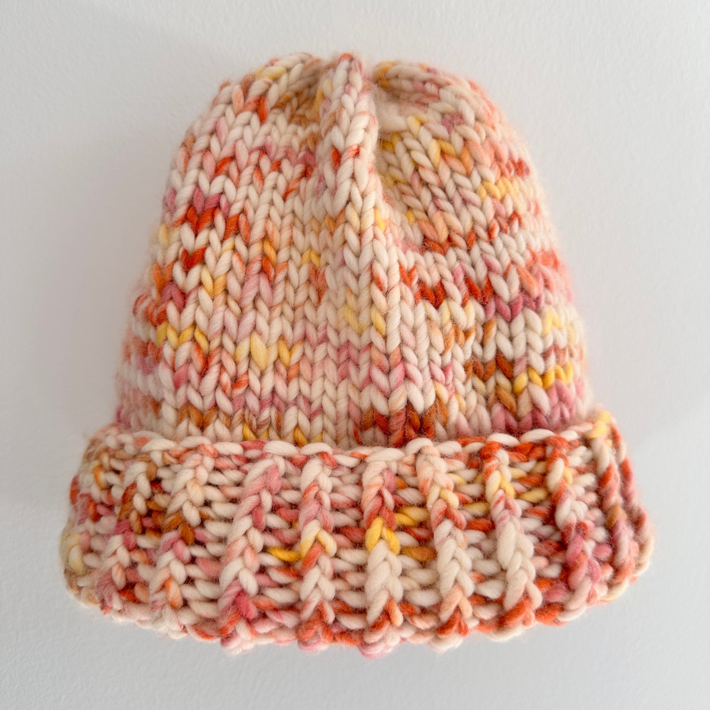 Orange Chunky Knit Beanie