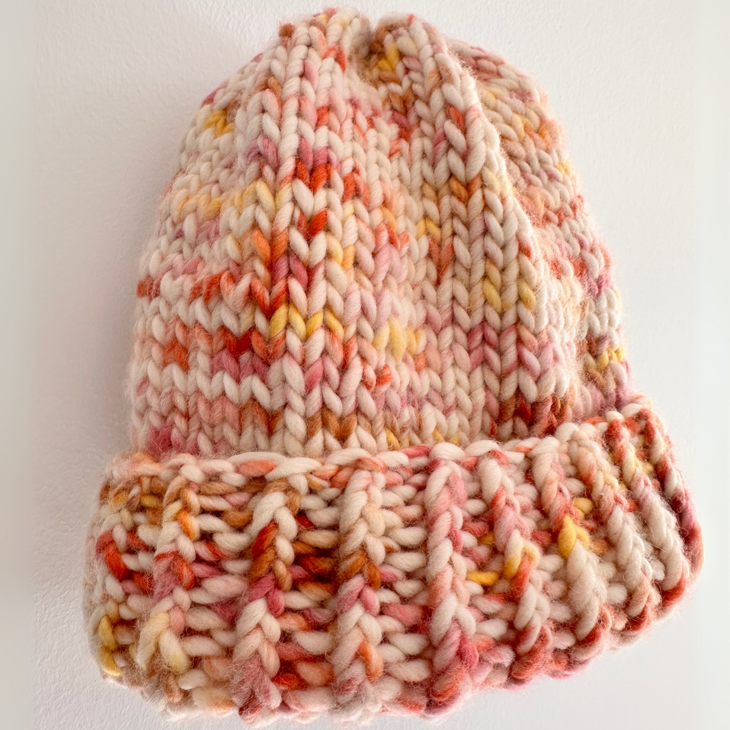 Orange Chunky Knit Beanie