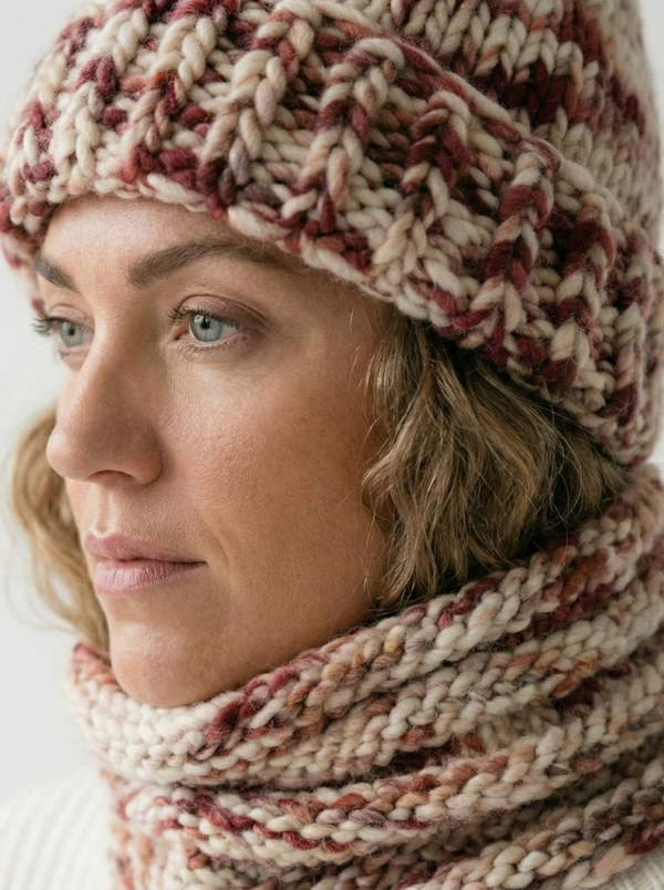 Garnet Chunky Knit Beanie