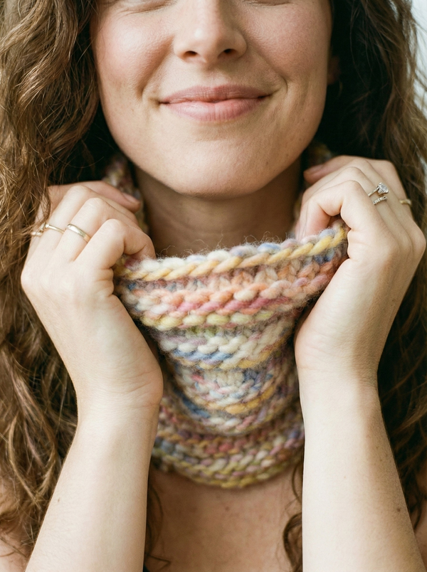 Rainbow Chunky Knit Neck Cowl