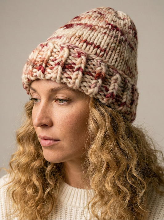 Garnet Chunky Knit Beanie